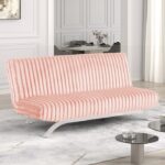 Villeneuve Pink Futon Sofa Bed  FM2906PK A Chic Statement by Furniture of America 7