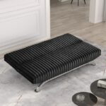 Villeneuve Black Futon Sofa Bed FM2906BK Sleek Design by Furniture of America 5