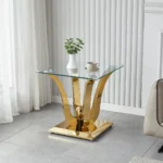 ET033 Glass Table Top Square End Table by Artisan Furniture