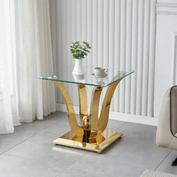 ET033 Glass Table Top Square End Table by Artisan Furniture