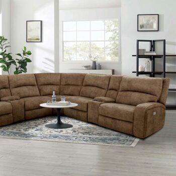 Apostolos Power Sectional CM9915BR-SECT-PM Style Meets Ultimate Comfort by Furniture of America