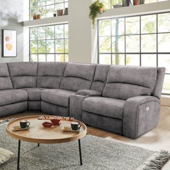 Apostolos Power Sectional CM9915LG-SECT-PM Comfort & Elegance in Light Gray by Furniture of America
