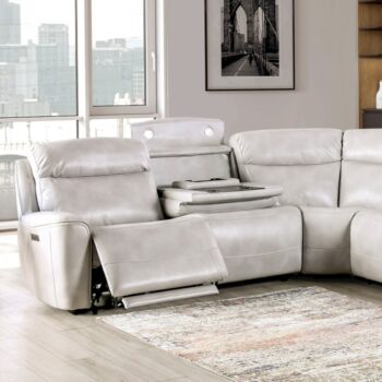 Edmondus Power Sectional CM9923FG-SECT-PM Smart Comfort in Light Taupe by Furniture of America
