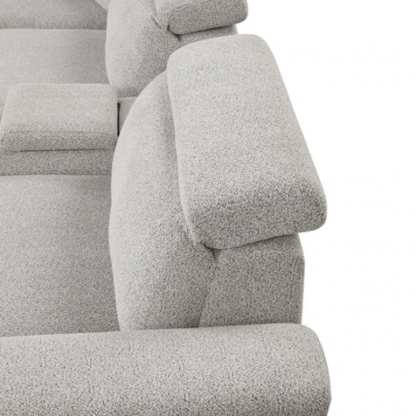 Hieronimus Power Sectional  FM6014LG-SECT-PM Contemporary Comfort in Light Gray by Furniture of America 15