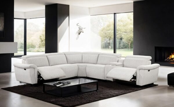 Hieronimus Power Sectional  FM6014LG-SECT-PM Contemporary Comfort in Light Gray by Furniture of America 18