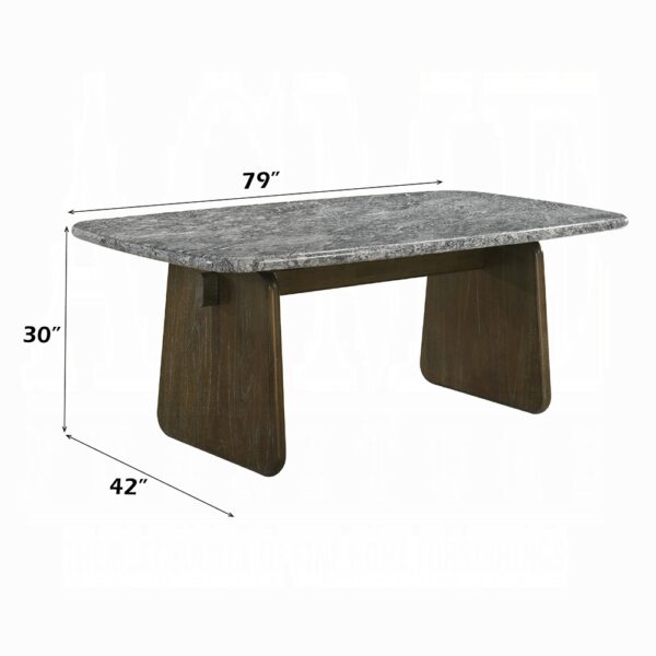 Dillon Dining Table with Natural Marble Top DN04815 By ACME 9