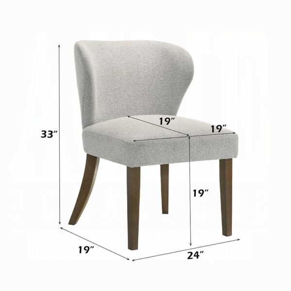 Dillon Gray Chenille Dining Side Chair DN04816 By ACME 9