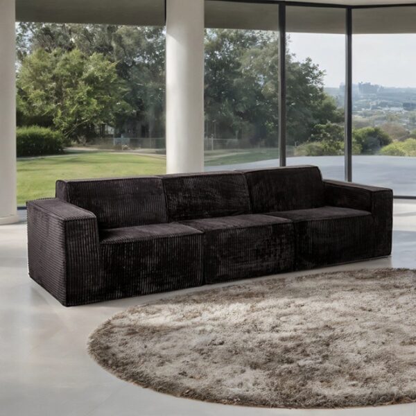 Kimara Black Sofa (Compressed Foam)  FM62100BK-SF-PK by Furniture of America 6