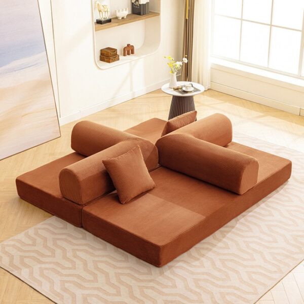 Perri 79″ Rustic Brown Compressed Sofa SL6907BR by Furniture of America 12