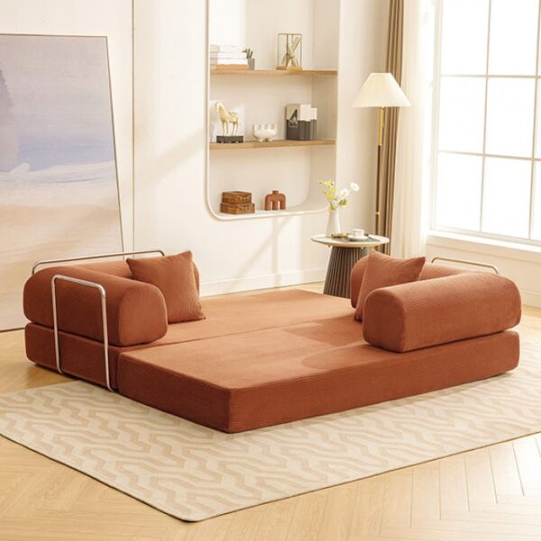 Perri 79″ Rustic Brown Compressed Sofa SL6907BR by Furniture of America 13
