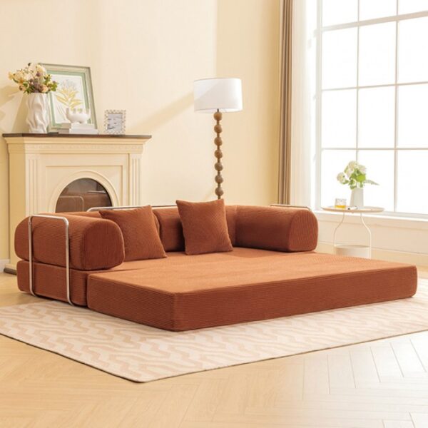 Perri 79″ Rustic Brown Compressed Sofa SL6907BR by Furniture of America 14