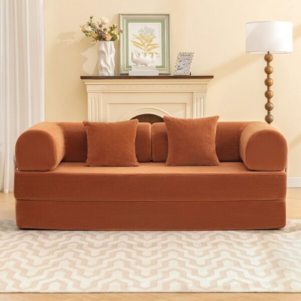 Perri 79″ Rustic Brown Compressed Sofa SL6907BR by Furniture of America 15