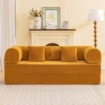 Perri 79″ Ginger Compressed Sofa SL6907YL  by Furniture of America 19