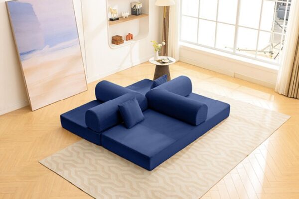 Blue Compressed Sofa SL6907BL by Furniture of America 10
