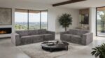 Kimara Dark Gray Compressed Loveseat  FM62100DG-LV-PK  by Furniture of America 8