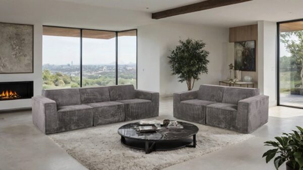Kimara Dark Gray Compressed Loveseat  FM62100DG-LV-PK  by Furniture of America 6