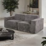 Kimara Dark Gray Compressed Loveseat  FM62100DG-LV-PK  by Furniture of America 7