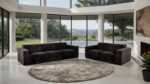 Kimara Black Compressed Loveseat FM62100BK-LV-PK Contemporary by Furniture of America 11