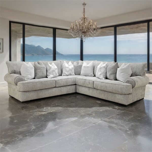 Nerone Sectional   SM6094-SECT Gray Transitional Fabric Sofa by Furniture of America 5