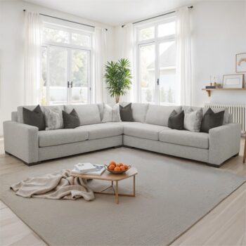 Nerone Light Gray Sectional SM6093-SECT Spacious & Comfortable by Furniture of America 5