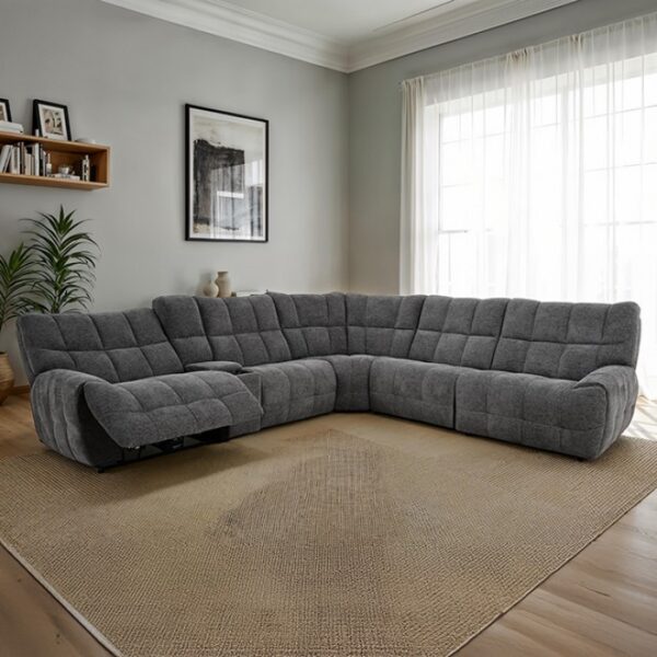 Clemens Dark Gray Power Sectional CM9936DG-SECT-PM Modern Comfort by Furniture of America 7