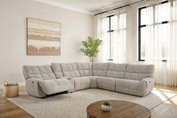 Clemens Beige Power Sectional CM9936BG-SECT-PM Transitional  by Furniture of America