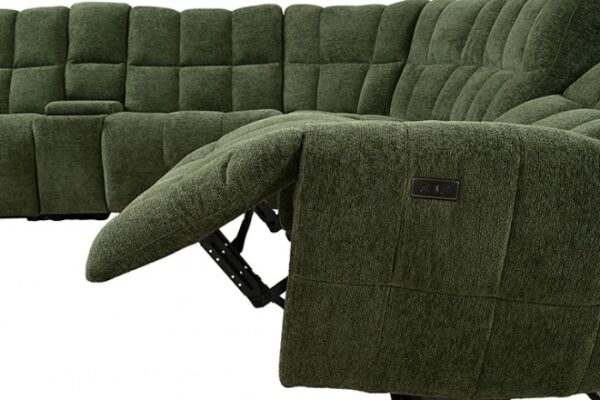 Clemens Jade Green Power Sectional CM9936GR-SECT-PM Transitional Style by Furniture of America 11