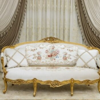Handmade Gold Tulip Sofa