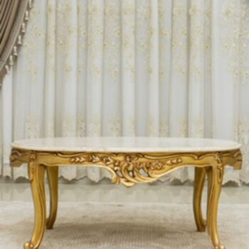 Handmade Gold Tulip Coffee Table