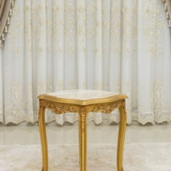 Handmade Gold Tulip End Table