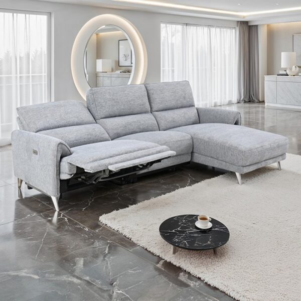 Brande Gray Chenille Power Sectional with Right Chaise  CM9938GY-SECT-PM-R by Furniture of America 9