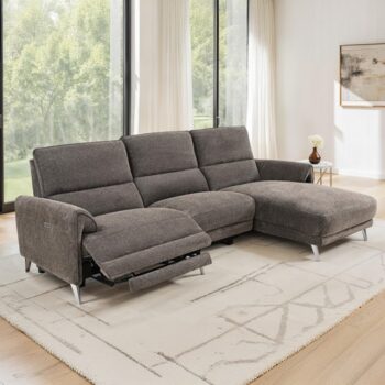 Brande Brown Chenille Power Sectional with Right Chaise  CM9938BR-SECT-PM-R by Furniture of America