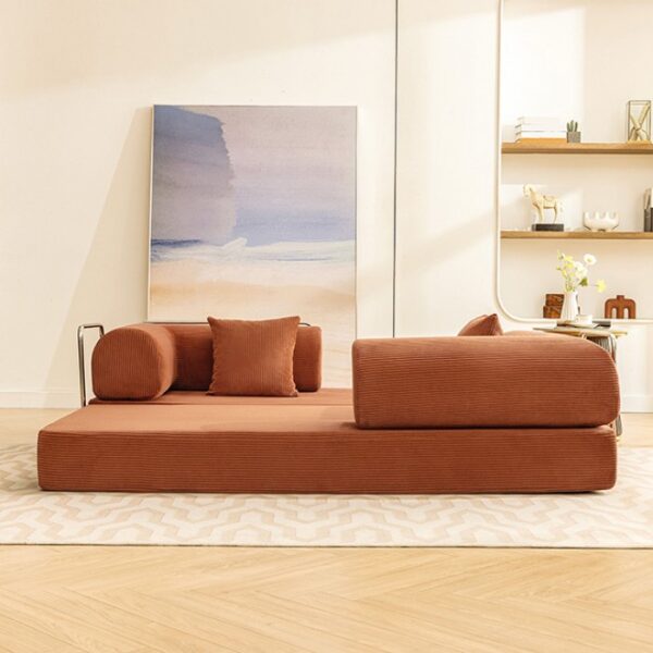 Perri 79" Rustic Brown Compressed Sofa by Furniture of America - Image 2