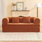 Perri 79" Rustic Brown Compressed Sofa by Furniture of America - Image 5