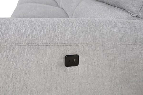 Brande Light Gray Chenille Power Sectional with Right Chaise CM9938LG-SECT-PM-R Modern Style by Furniture of America 11