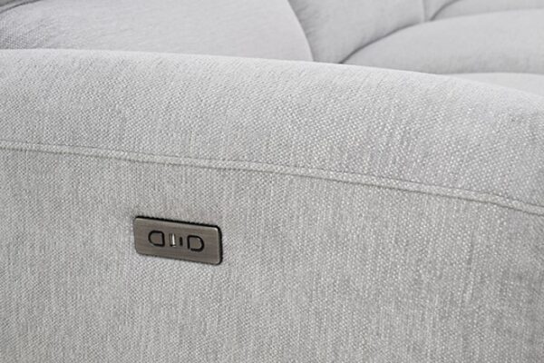 Brande Light Gray Chenille Power Sectional with Right Chaise CM9938LG-SECT-PM-R Modern Style by Furniture of America 12