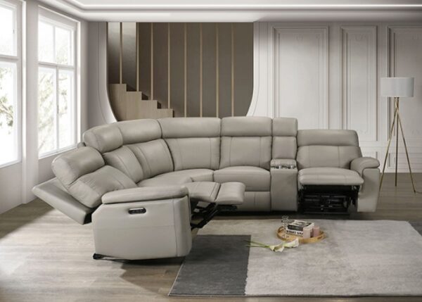 Oliverus Taupe Leather Match Power Sectional FM69009TP-SECT-PM by Furniture of America 11