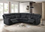Oliverus Black Leather Match Power Sectional  FM69009BK-SECT-PM by Furniture of America 17
