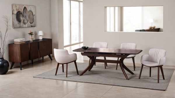 Hadsten 78-Inch Mid-Century Modern Dining Table FM30004WN-T-78 Rich Walnut by Furniture of America 6