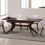 Hadsten 78-Inch Mid-Century Modern Dining Table FM30004WN-T-78 Rich Walnut by Furniture of America 7