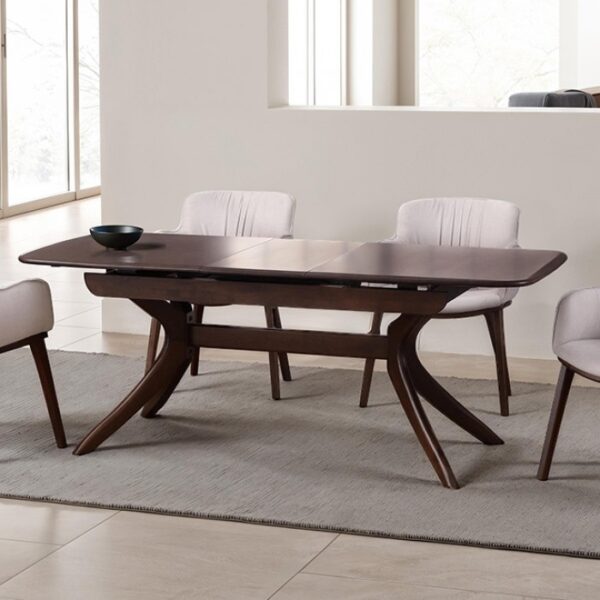 Hadsten 78-Inch Mid-Century Modern Dining Table FM30004WN-T-78 Rich Walnut by Furniture of America 5