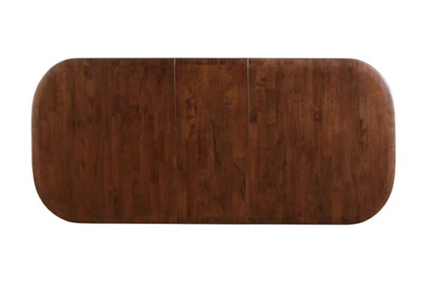 Buren 5 Pc Mid-Century Modern Dining Table Set FM30007WN-T-5PC-05WN Rich Walnut & Beige by Furniture of America 10