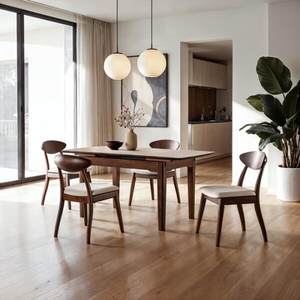 Croglio Mid-Century Modern Extendable Dining Table  FM30008WN-T Rich Walnut by Furniture of America 8