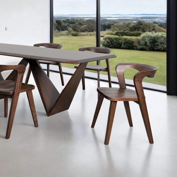 Romont Dining Table FM30003WN-T Mid-Century Modern Elegance in Rich Walnut  by Furniture of America 6