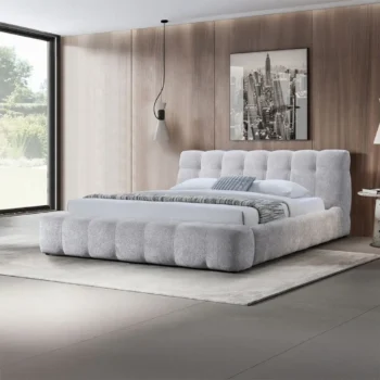 Hannah Chenille Upholstered Bed By ACME