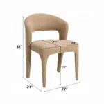 Lidi Side Chair in Light Brown Boucle Set of 2 By ACME - Image 3