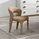 Lidi Side Chair in Light Brown Boucle Set of 2 By ACME