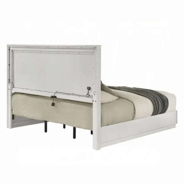 Esther Bed with LED in White Finish by ACME - Image 3