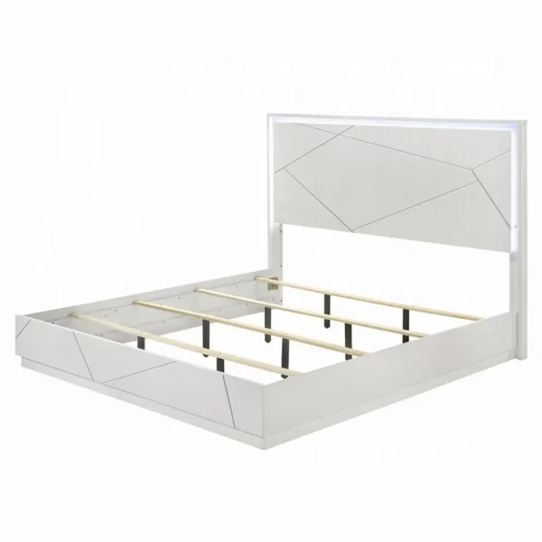 Esther Bed with LED in White Finish by ACME - Image 2