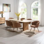 Lidi Side Chair in Rust Orange Boucle Set of 2 By ACME - Image 4